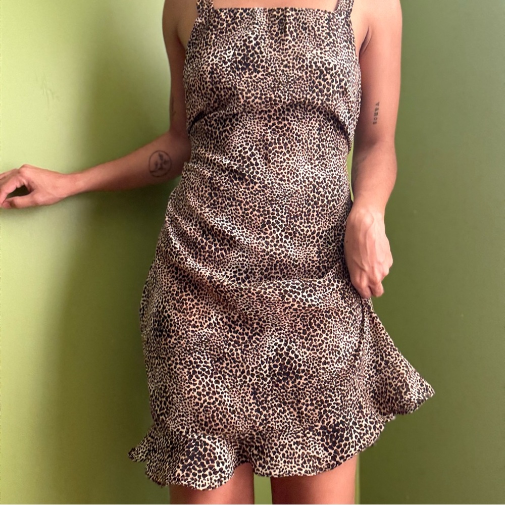 Vintage cheetah print dress, tag says size Medium